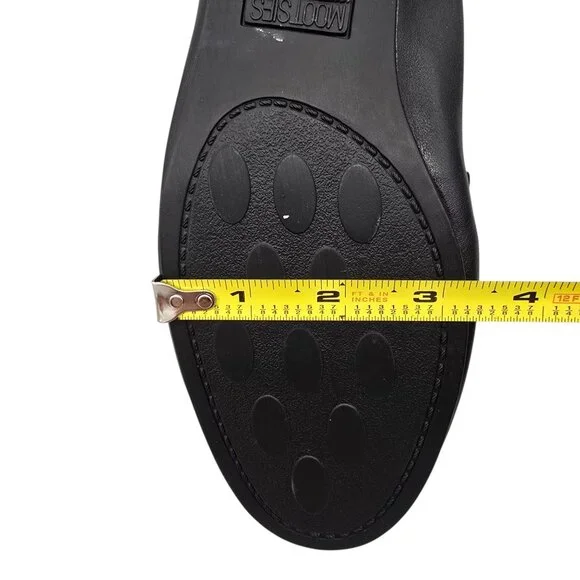 Womens Mootsies Tootsies Black Leather Loafers Flats Size 10W Comfort Slip On - Picture 8 of 12